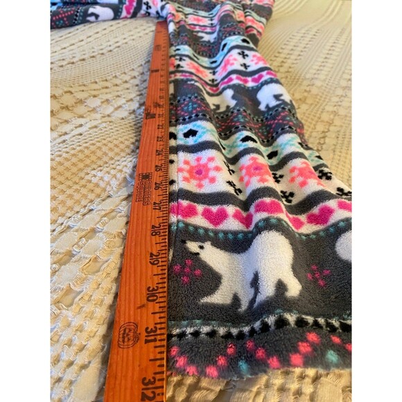 Victor Lounge  Pajama Pants Plus Size 1X Polar Bear Fleece Tie Elastic Waist - Picture 9 of 9